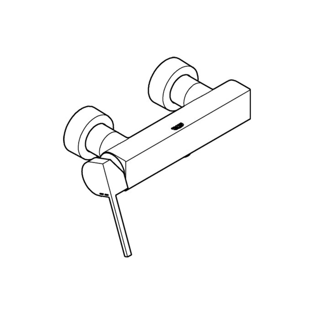 Grohe Mitigeur monocommande de douche PLUS 1/2", montage mural, chrome
