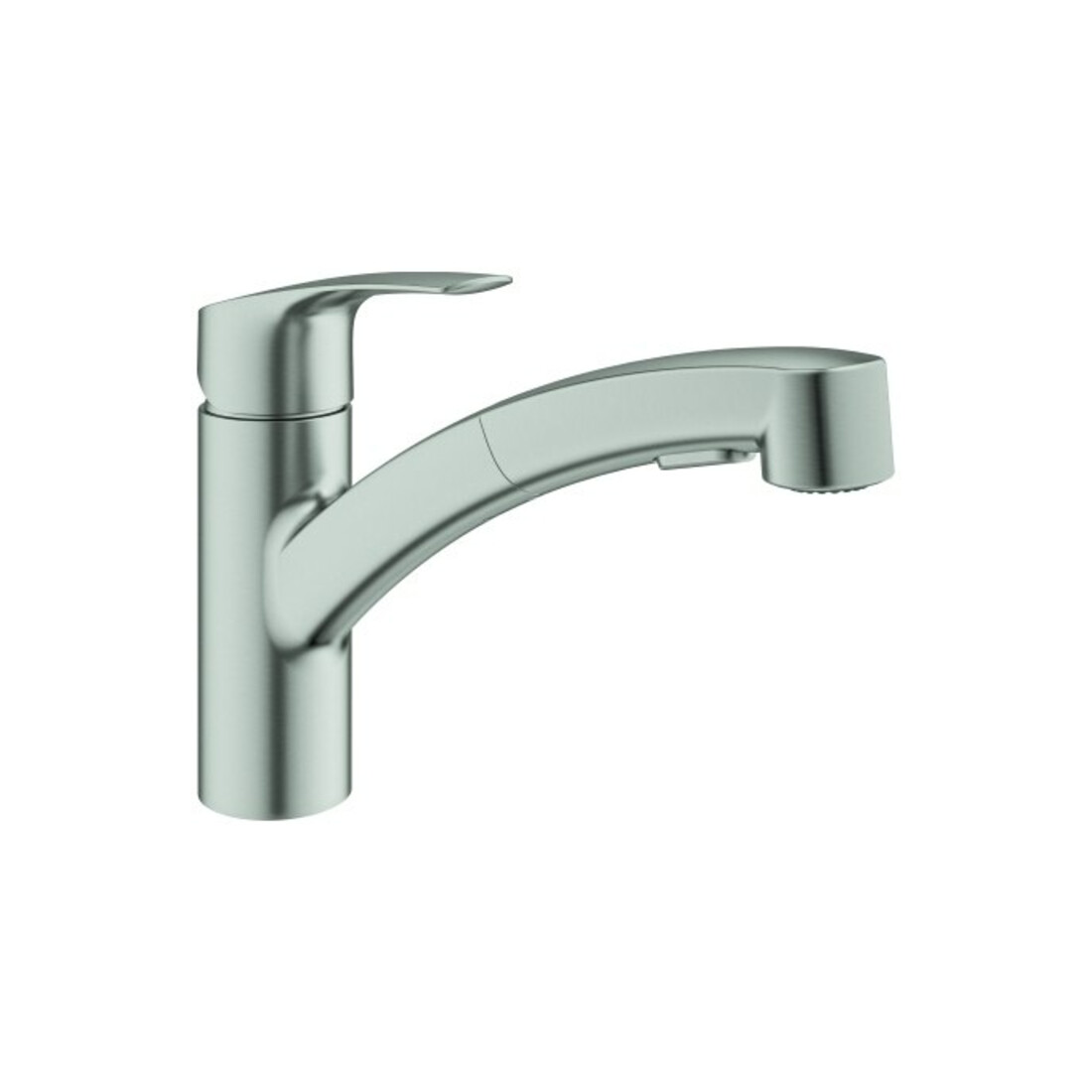 Grohe Mitigeur monocommande d'évier Eurosmart 1/2, bec plat, sortie, bec extractible, super chromé
