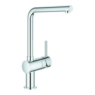 Grohe Mitigeur monocommande d'évier Minta chrome, bec pivotant en L