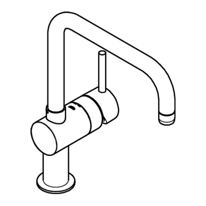 Grohe Mitigeur monocommande d'évier Minta HD graphite brossé, bec en U pivotant