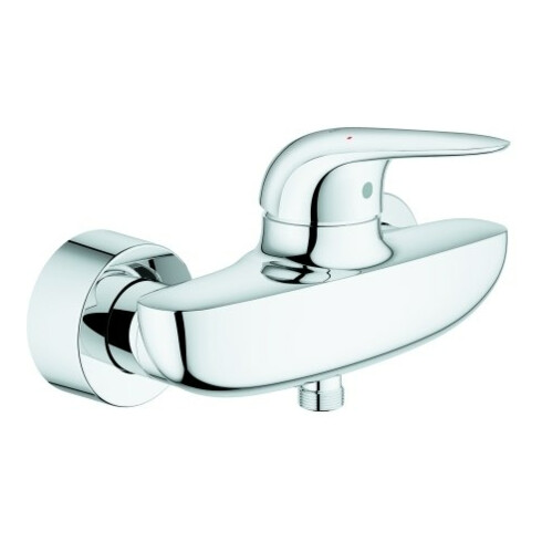 Grohe Mitigeur monocommande Eurostyle chrome, levier métal fermé, montage mural
