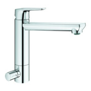 Grohe Mitigeur monocommande évier BauEdge 1/2", bec moyen, pré-assemblé, chrome