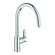 Grohe Mitigeur monocommande évier BauEdge 30536 bec haut douchette laminaire chrome