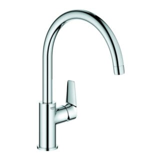 Grohe Mitigeur monocommande évier BauEdge chrome, bec haut pivotant