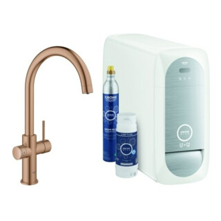 Grohe Mitigeur monocommande évier Blue Home warm suns, kit de démarrage C-sortie