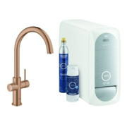 Grohe Mitigeur monocommande évier Blue Home warm suns, kit de démarrage C-sortie
