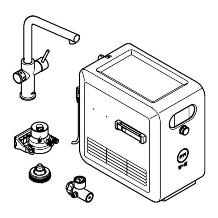 Grohe Mitigeur monocommande évier Blue Professional bec en L, chrome