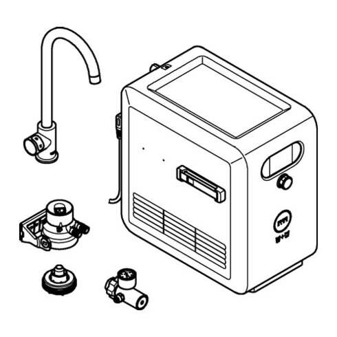 Grohe Mitigeur monocommande évier Blue Professional Mono C, chrome