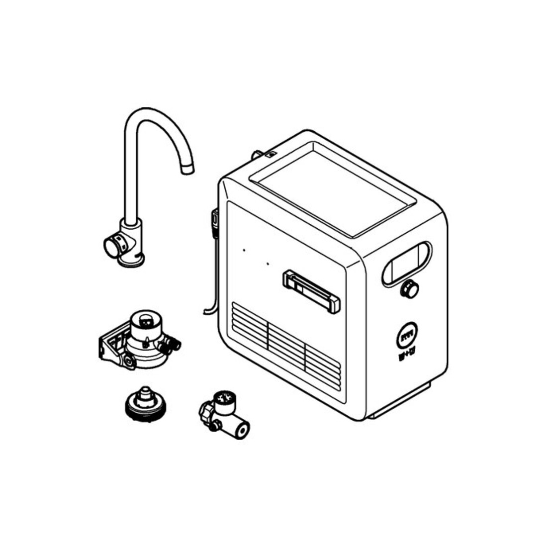 Grohe Mitigeur monocommande évier Blue Professional Mono C, chrome