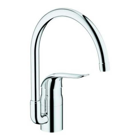Grohe Mitigeur monocommande évier Euroeco Special chrome, bec pivotant, limiteur température