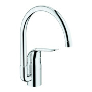Grohe Mitigeur monocommande évier Euroeco Special chrome, bec pivotant, limiteur température