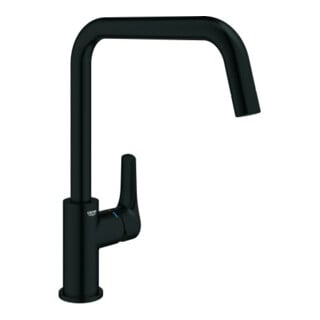 Grohe Mitigeur monocommande évier Eurosmart 1/2", bec haut, noir mat