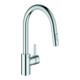 Grohe Mitigeur Monocommande Évier Eurosmart Cosmopolitan 1/2", bec haut, douchette extractible, chrome-1