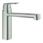 Grohe Mitigeur monocommande évier Eurosmart Cosmopolitan supersteel, bec moyen