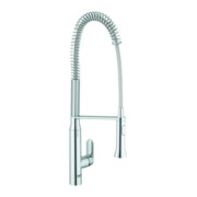 Grohe Mitigeur monocommande évier K7 chrome, douchette professionnelle extractible