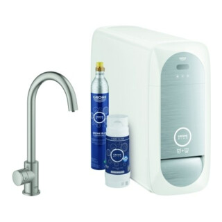 Grohe Mitigeur Monotrou Blue Home supersteel, Kit Mono-Starter