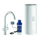 Grohe Mitigeur monotrou pour évier Red Duo chrome, taille L, avec chauffe-eau-1