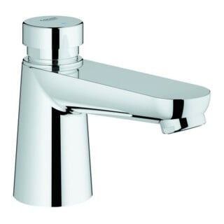 Grohe Mitigeur sur pied auto-fermant Euroeco CT chrome, DN 15, marquage bleu/rouge