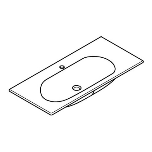 Grohe Möbelwaschtisch Essence Keramik 100cm, alpinweiß PureGuard