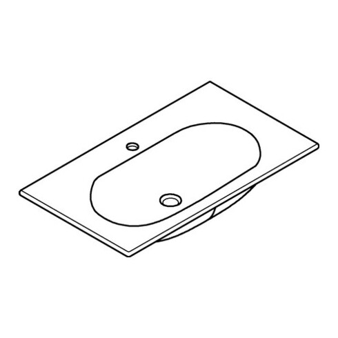 Grohe Möbelwaschtisch Essence Keramik 80cm, alpinweiß PureGuard
