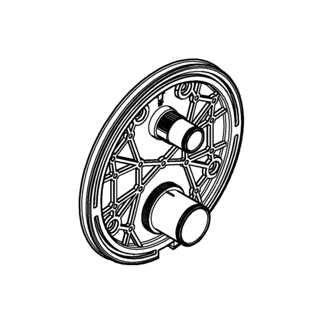 Grohe Montageplatte 49080 für Thermostat-Fertigmontagesets chrom