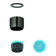 Grohe Mousseur 13928 DFK A 15l/min 3 bar Kalkschutz M22x1 hard graphite gebürstet