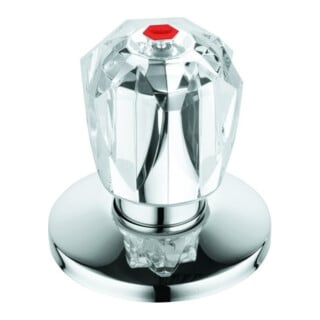 Grohe Oberteil 11545 3/4" für UP-Ventile Brillant Griff Markierung rot chrom