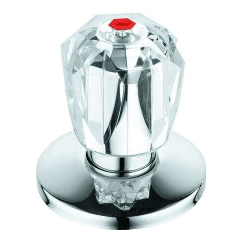 Grohe Oberteil 11545 3/4" für UP-Ventile Brillant Griff Markierung rot chrom