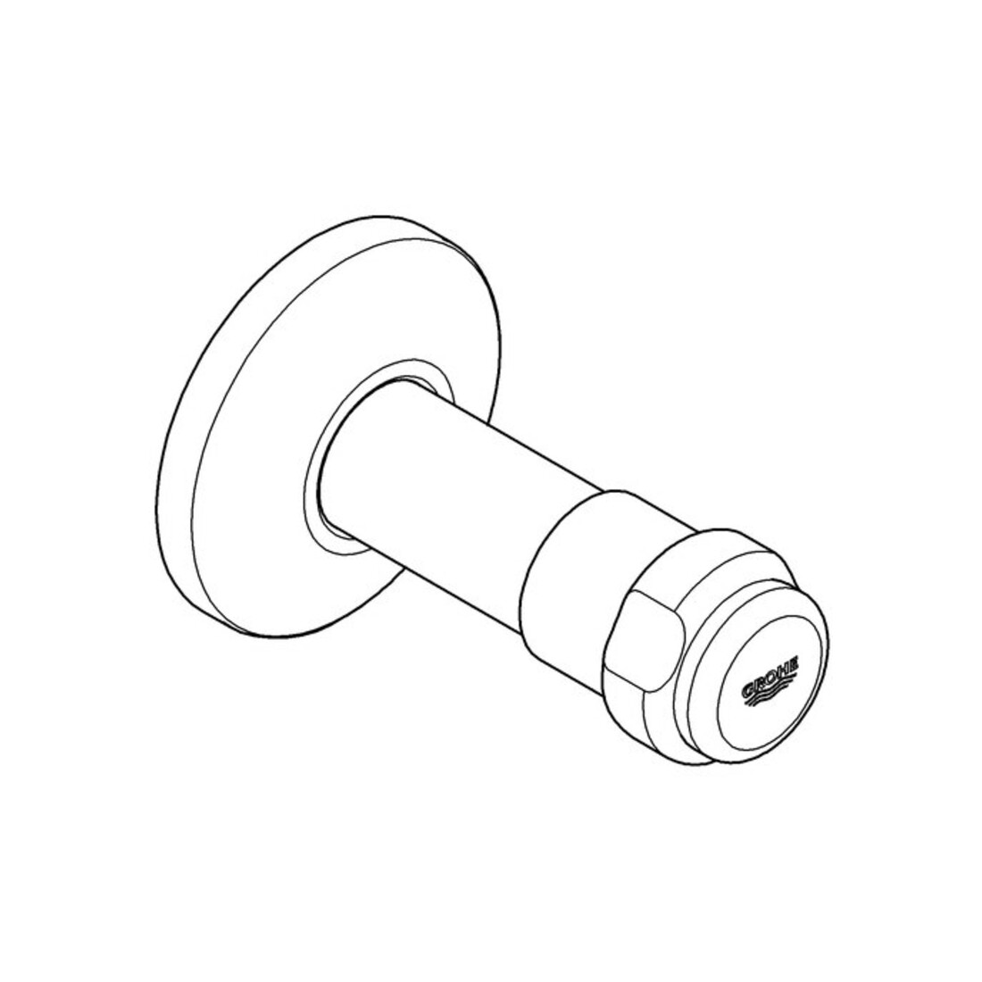 Grohe Oberteil 41670 1/2" mit WAS-Griff Rückflussverhind. für UP-Ventile chrom