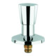 Grohe Corps supérieur 11513 DN15 pour vannes encastrées, manette triangulaire bleu/rouge 1/2" chrome-1