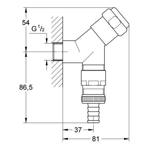 Grohe Original WAS Anschlussventil DN 15 chrom