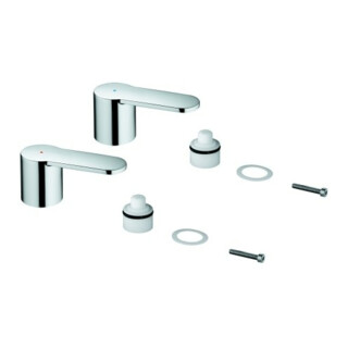 Grohe Paire de poignées 48309 bleu/rouge pour Eurostyle C mitigeur 3 trous chrome