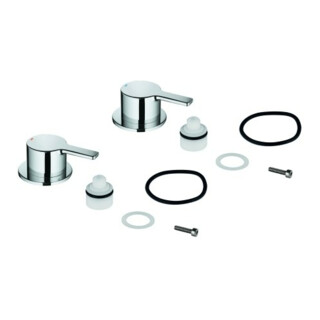 Grohe Paire de poignées 48357 marquage bleu/rouge pour Lineare chrome