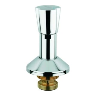 Grohe Pièce supérieure 11516 1 1/4" pour vannes encastrées Poignée triangulaire bleu/rouge chromé
