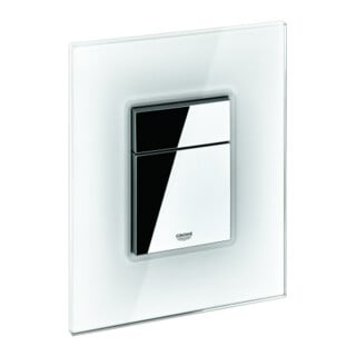 Grohe Plaque de recouvrement 42369 avec bouton-poussoir blanc lune
