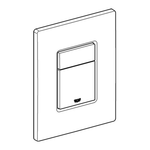 Grohe Plaque de recouvrement 42371 avec bouton-poussoir blanc alpin