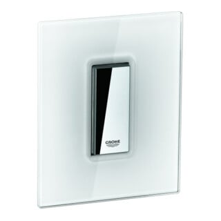 Grohe Plaque de recouvrement 42373 avec bouton-poussoir blanc lune