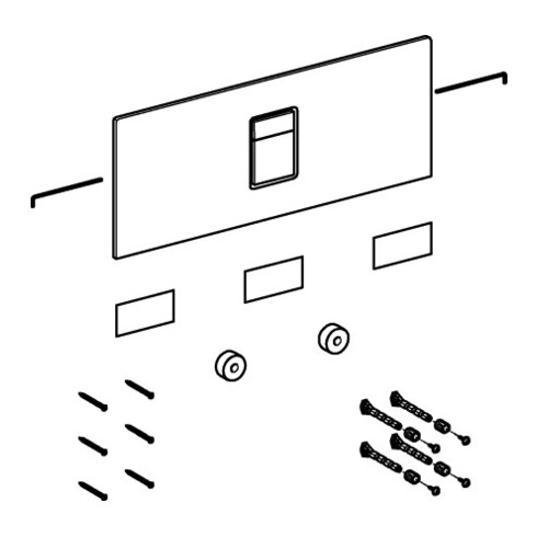 Grohe Plaque de recouvrement 42481 avec bouton-poussoir pour module verre Rapid SL noir velours