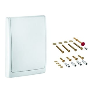 Grohe Plaque de recouvrement 43179 complète pour chasse d'eau murale blanc alpin
