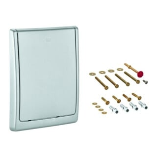 Grohe Plaque de recouvrement 43179 complète pour chasse d'eau WC encastrée murale chrome mat
