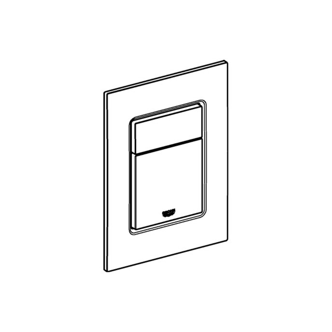 Grohe Plaque de recouvrement Skate Cosmopolitan S graphite brossé, montage vertical