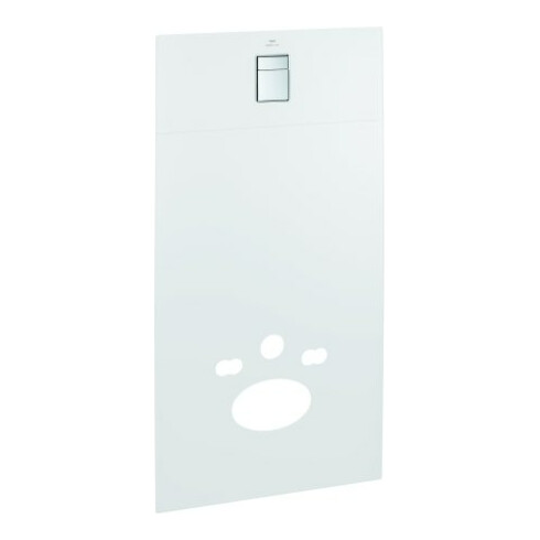 Grohe Plaque en verre Skate Cosmopolitan avec kit anti-bruit, blanc lune
