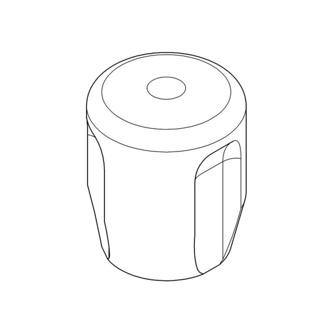 Grohe Poignée 41002 Marquage bleu pour vannes extérieures Eurotec chromé