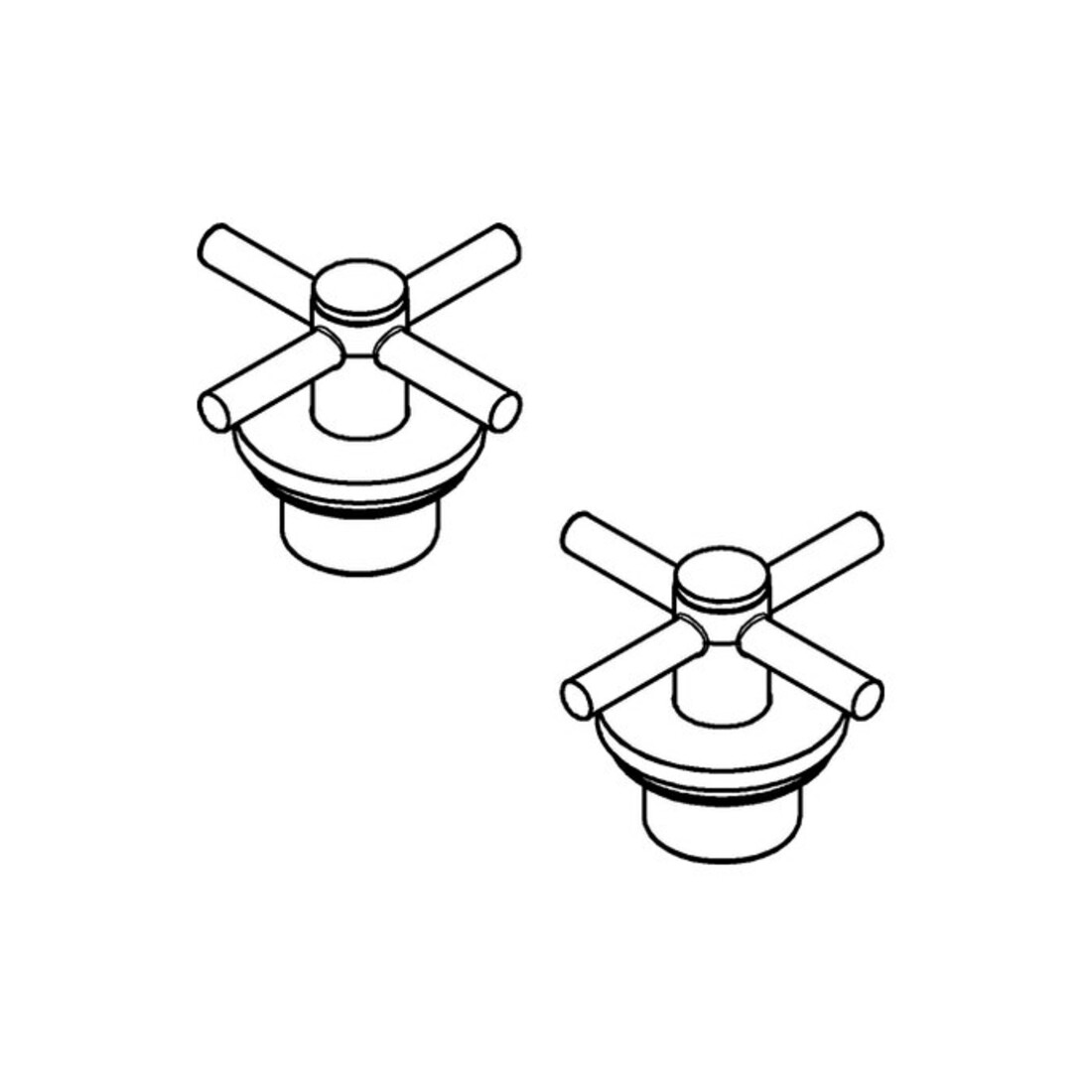 Grohe Poignée croix 48406 pour Atrio 2 pcs chrome