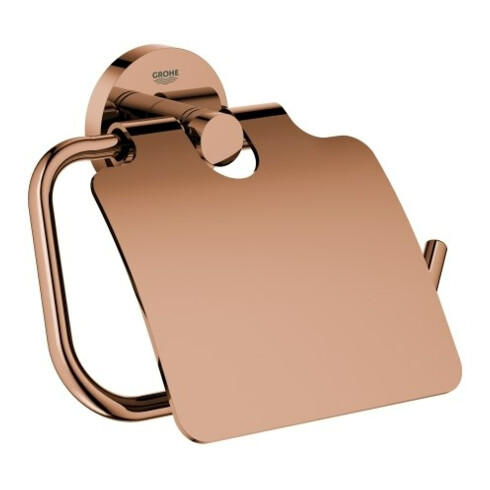 Grohe Porte-papier toilette Essentials avec couvercle, fixation dissimulée, blanc