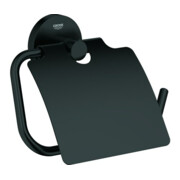 Grohe Porte-papier toilette Essentials avec couvercle, fixation dissimulée, noir mat