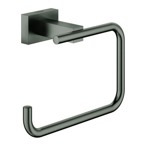Grohe Porte-papier toilette Essentials Cube graphite mat, sans couvercle, fixation dissimulée