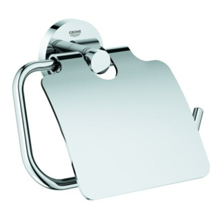 Grohe Porte-papier WC Essentials avec couvercle, fixation dissimulée, chrome