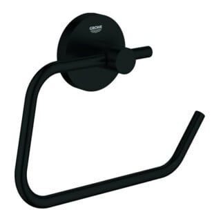 Grohe Porte-papier WC Essentials sans couvercle, fixation murale, noir mat