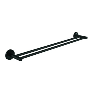 Grohe Porte-serviettes double Essentials 60 cm, fixation dissimulée, noir mat